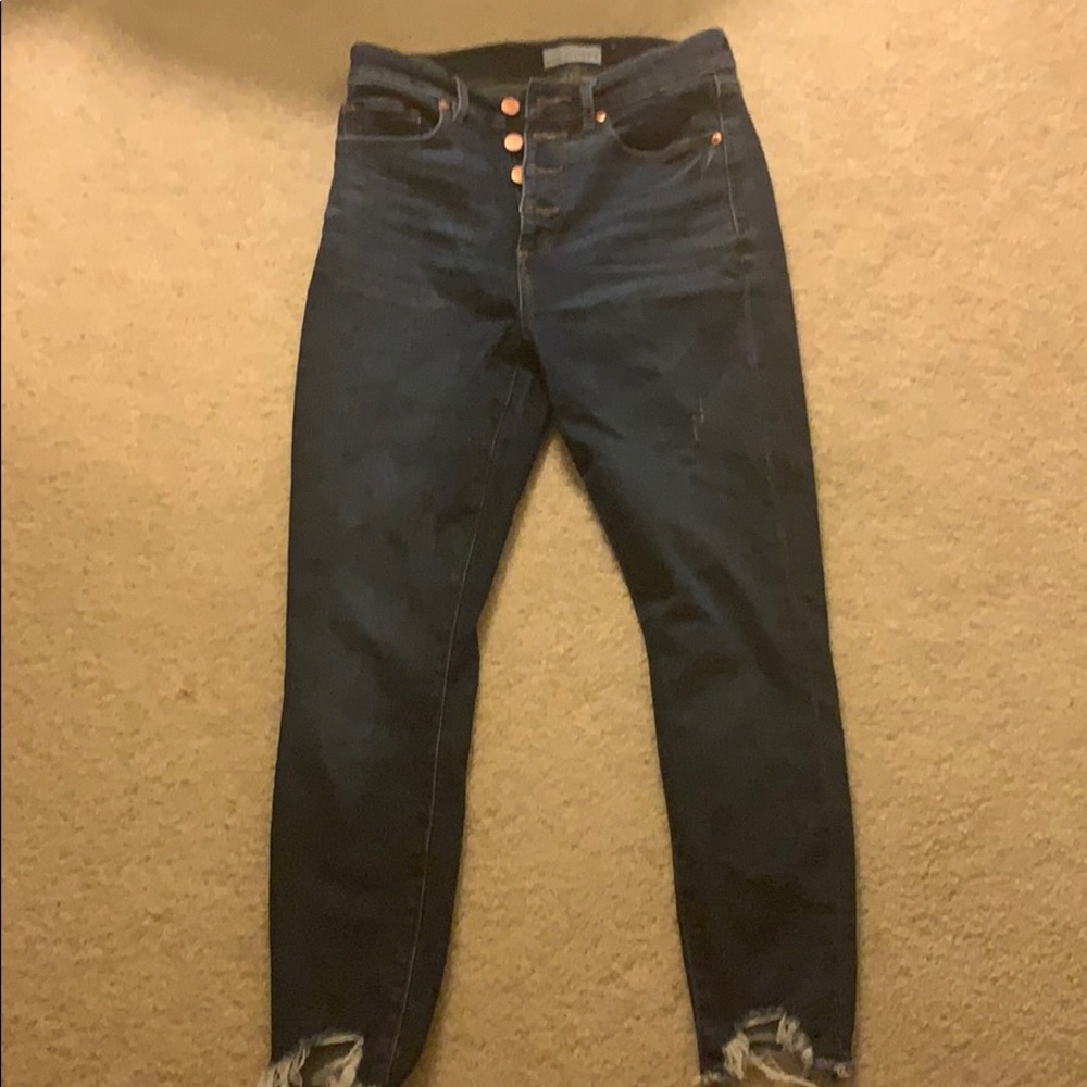 Ann Taylor Loft High Waist Cropped Skinny Jeans